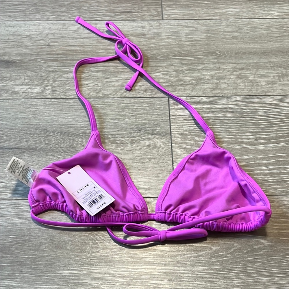 Vibrant Purple Triangle Bikini Top - Picture 2 of 2